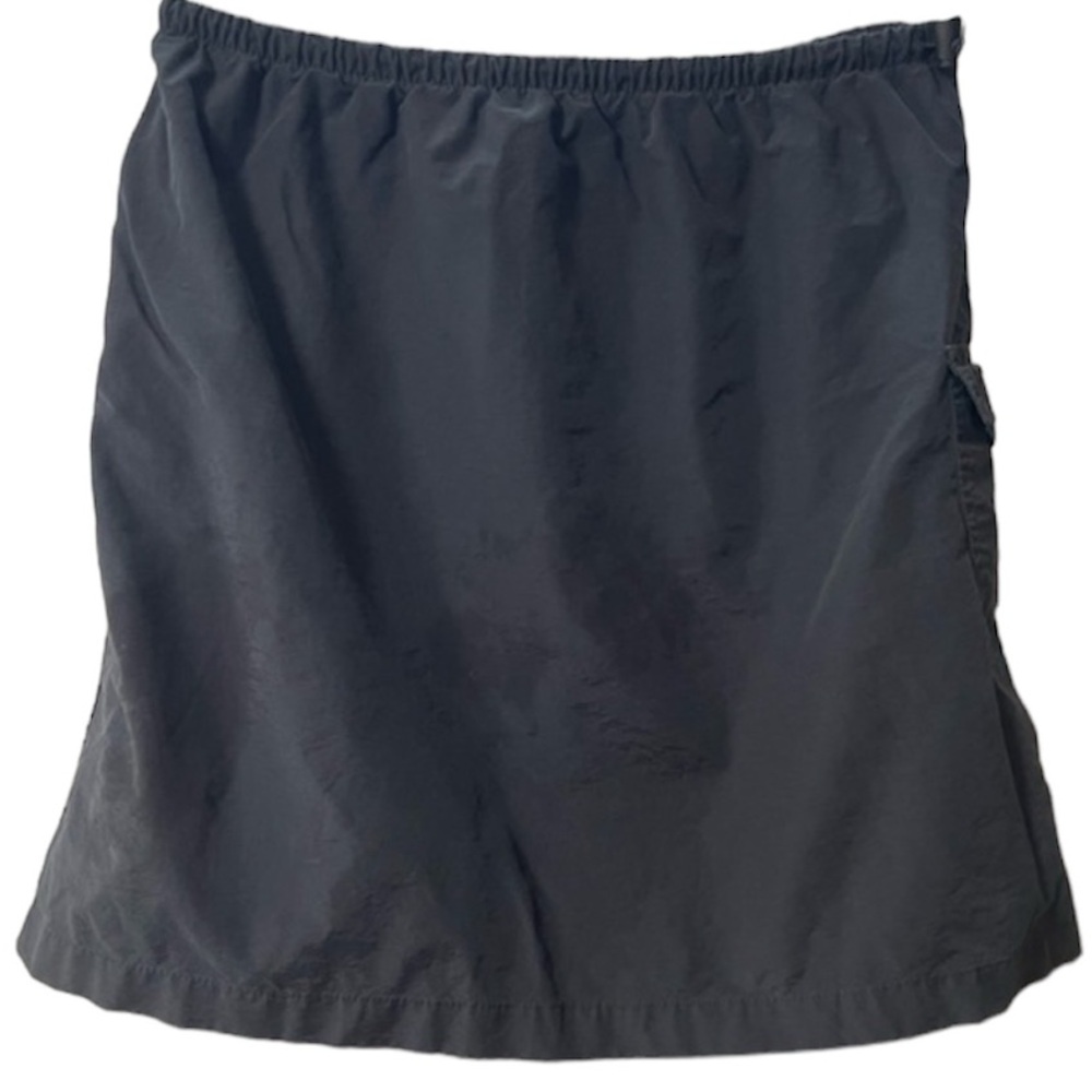 XHILARATION Black Drawstring Elastic Waist Single Cargo Pocket Size Large
